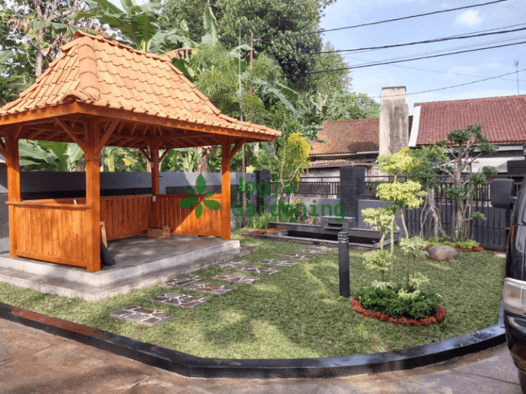 Hasil pembuatan gazebo glugu di Sleman