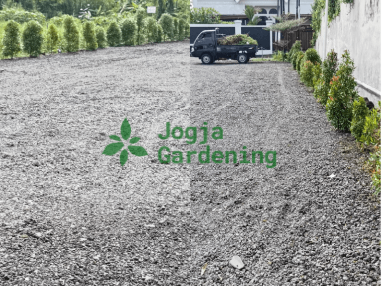 Hasil jadi merapikan taman di Sleman