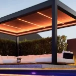 Gazebo futuristik, Sumber: patioandgardenshading.co.uk