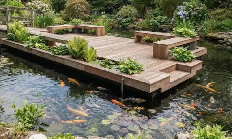 Dek Kolam Ikan Mengambang, Sumber: AI